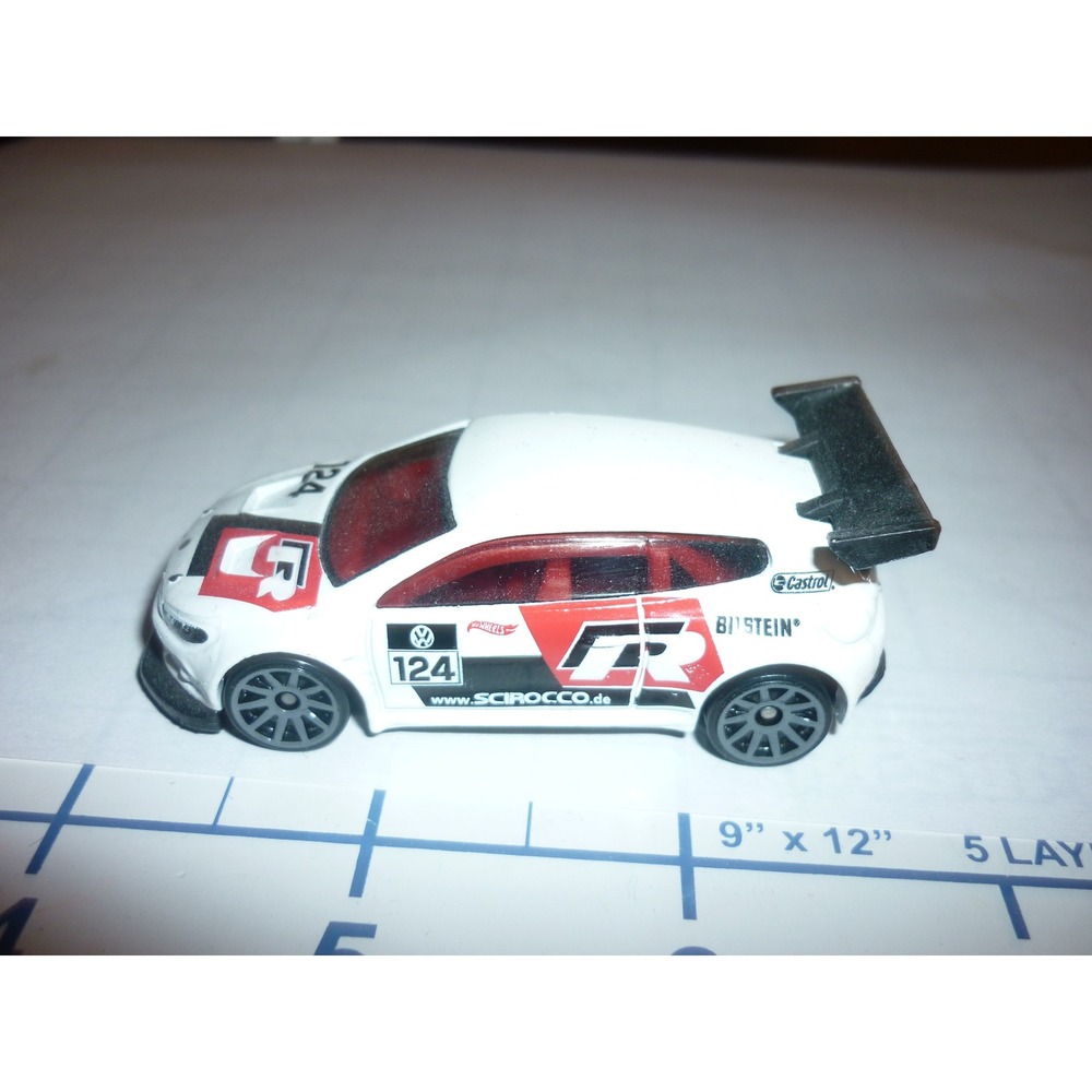 Hot Wheels Volkswagen Scirocco GT 24 Race‎ Car White Red Black 124 Numbered